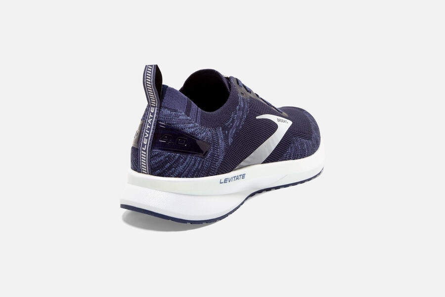 Brooks Levitate 4 Road Running Shoes Mens - Navy/Grey/White - CRXGS-1298